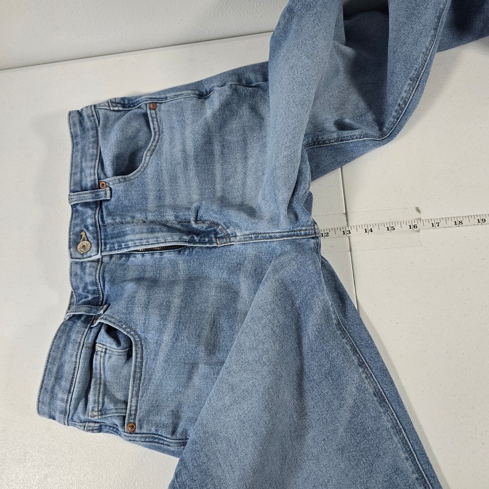 American Eagle Mom Jean Womens 12 X-Long Light Wash Stretch Denim Blue Pants - Picture 4 of 10